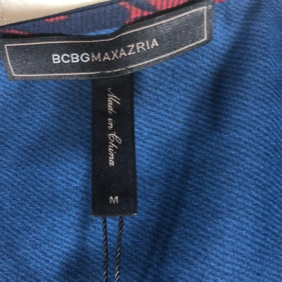Copy = NWT= BCBG MAXAZRIA TUNIC , Size M , Navy Combo . - Picture 5 of 8